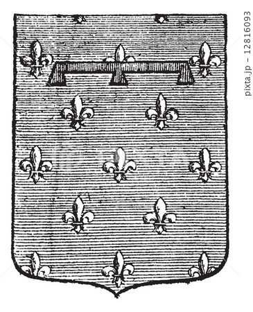Label (heraldry) vintage engraving Label (heraldry) vintage engraving 12816093
