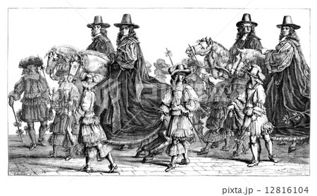 Museum of Dresden. - Walk magistrates in Paris, in the seventeen 12816104