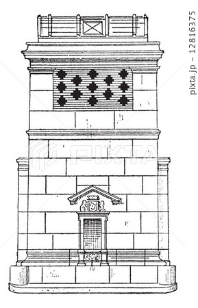 Reservoir, vintage engraving. 12816375
