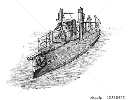 French Torpedo Boat, vintage engraving French Torpedo Boat, vintage engraving 12816406