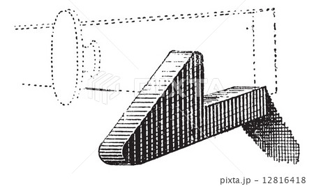Flange, vintage engraving 12816418
