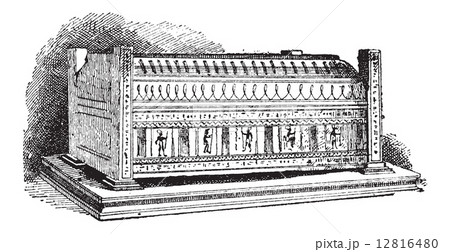 Sarcophagus vintage engraving 12816480
