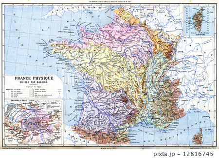 The Map- France physical (France - Divided into Basins) 12816745