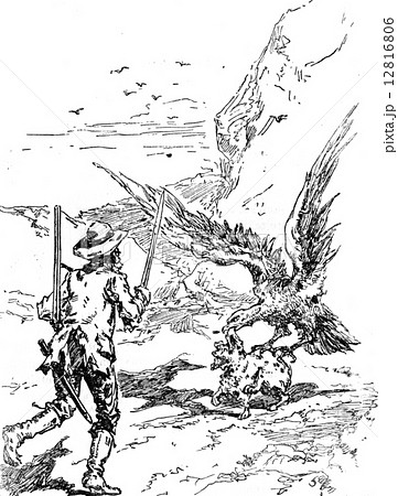 Narcissus rushed sword in hand to help his companion, vintage en Narcissus rushed sword in hand to help his companion, vintage en 12816806