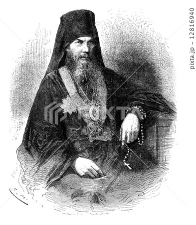 Leonidas, Patriarch of Moscow, vintage engraving Leonidas, Patriarch of Moscow, vintage engraving 12816940