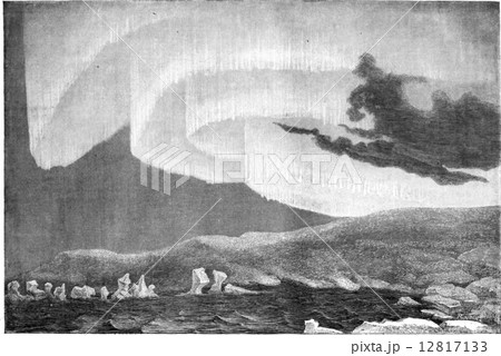 Appearance of the aurora borealis in the north-east, Bossekop (F Appearance of the aurora borealis in the north-east, Bossekop (F 12817133