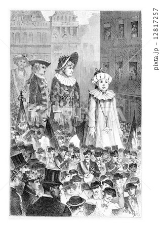 Walk of the Giants, vintage engraving 12817257