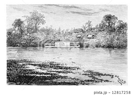 The Steam Ship Canuman Along the Ica River in Amazonas, Brazil, The Steam Ship Canuman Along the Ica River in Amazonas, Brazil, 12817258