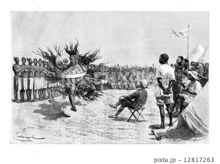 Mabandan Dancer, vintage engraving Mabandan Dancer, vintage engraving 12817263