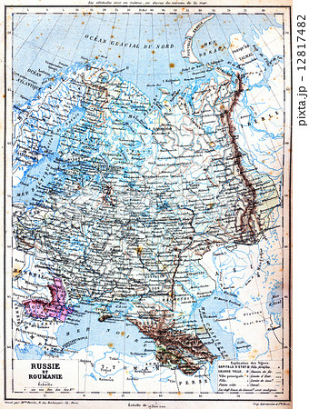 The map of Russia and Romania 12817482