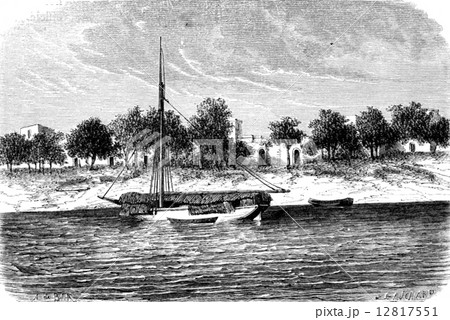 Podor, vintage engraving. 12817551