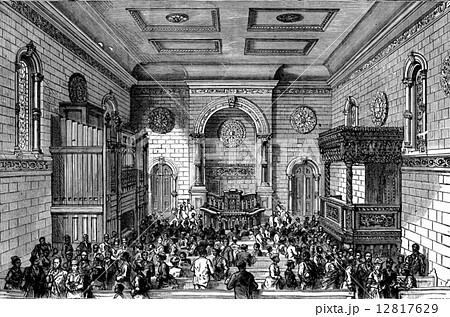 In Madagascar. Royal Chapel, vintage engraving. 12817629