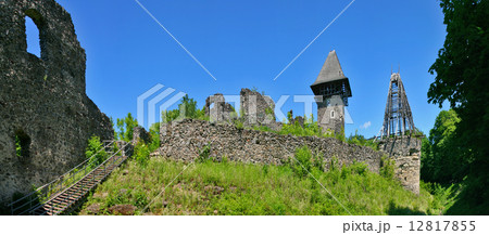 Nevitsky Castle ruins panorama 12817855