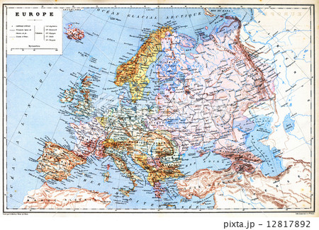 The old planispheric map of Europe 12817892