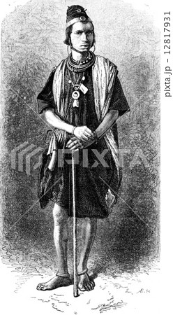 Top Senegal, Fulani, vintage engraving. Top Senegal, Fulani, vintage engraving. 12817931