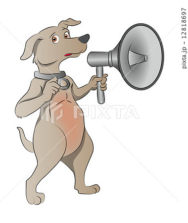 Dog with Megaphone, illustration Dog with Megaphone, illustration 12818697