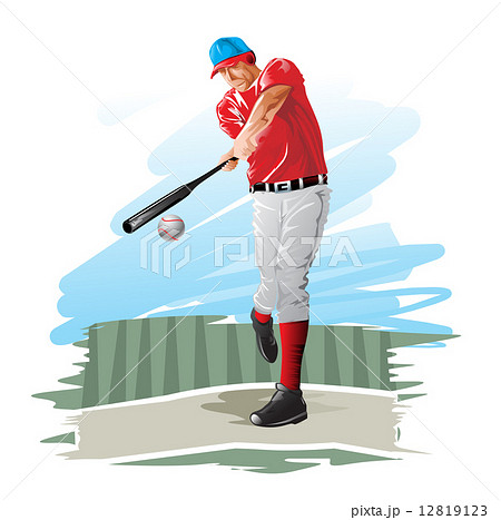 Baseball player, illustration 12819123