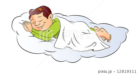 Vector of a boy sleeping. 12819311