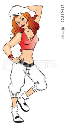 Vector of fit young woman. 12819415