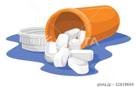 Vector of tablets and bottle. Vector of tablets and bottle. 12819604