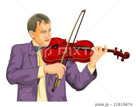 Vector of musician playing violin. Vector of musician playing violin. 12819674
