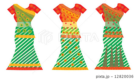 Indian Dresses, illustration 12820036