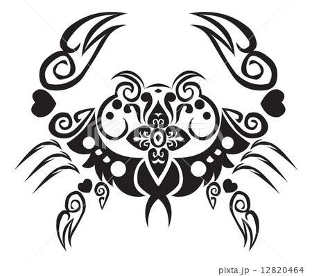 Head of Crab Tattoo Ornamented with Maori Style Elements Stock Vector -  Illustration of abstract, isolated: 202345280