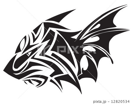 Tattoo design of tiger, vintage engraving. 12820534