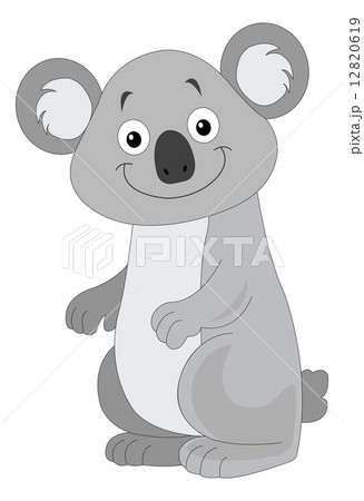 Cute grey koala, illustration 12820619