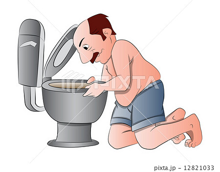 Man Fixing a Toilet, illustration Man Fixing a Toilet, illustration 12821033