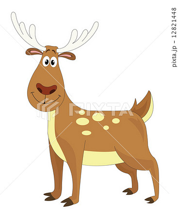 Cute brown deer, illustration 12821448
