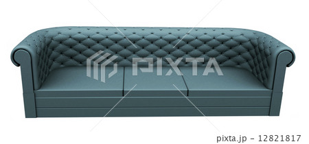 Turquoise three place leather or fabric sofa 12821817