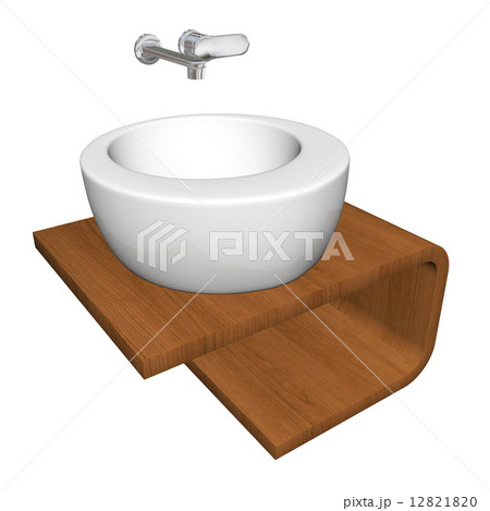 Modern bathroom sink set with ceramic or acrylic wash bowl, chro 12821820