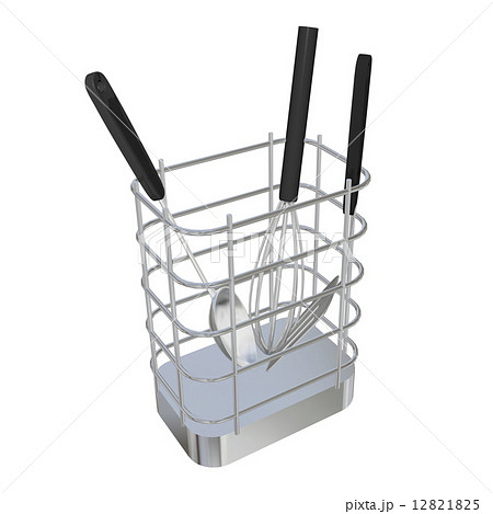 Stainless steel wire basket rack or holder with frying laddle, s 12821825