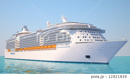 Cruise ship on the ocean perspective view 12821839