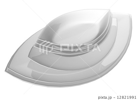 Leaf shaped ceramic serving dishes, 3D illustration Leaf shaped ceramic serving dishes, 3D illustration 12821991