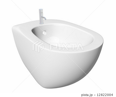 Round bidet design for bathrooms. 3D illustration 12822004