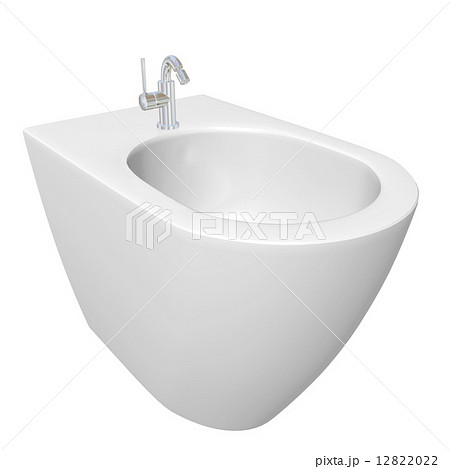 Round bidet design for bathrooms. 3D illustration 12822022