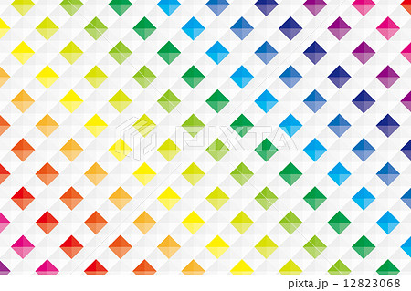 背景素材壁紙 虹色の正方形リベット風タイル のイラスト素材