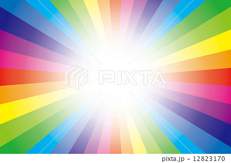 背景素材壁紙 虹色の放射 のイラスト素材