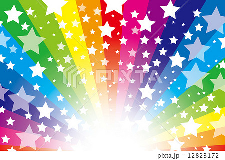 背景素材壁紙 星屑と虹色の放射 のイラスト素材