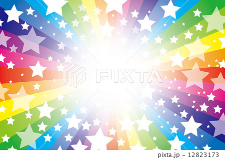 背景素材壁紙 星屑と虹色の放射 のイラスト素材 12823173 Pixta