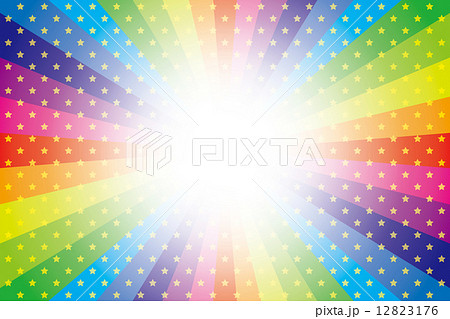 背景素材壁紙 星屑と虹色の放射 のイラスト素材