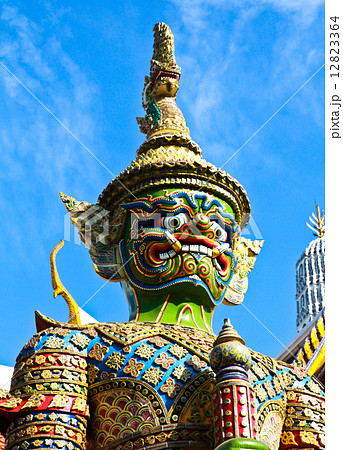 Guardian Statue at Wat Phra Kaew Grand Palace Bangkok Guardian Statue at Wat Phra Kaew Grand Palace Bangkok 12823364
