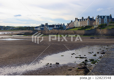 Bay in the Scotland, empty beach 12823548