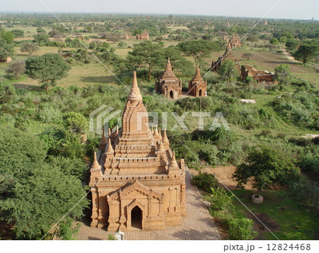 平原に林立するパゴダ群（バガン／ミャンマー） 12824468
