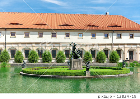 Wallenstein Riding Hall in baroque garden, Prague, Czech Republi 12824719