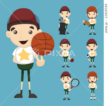 Set of boy and sport 12826584