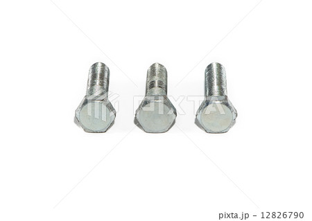 Photo of three steel fastening screw Photo of three steel fastening screw 12826790
