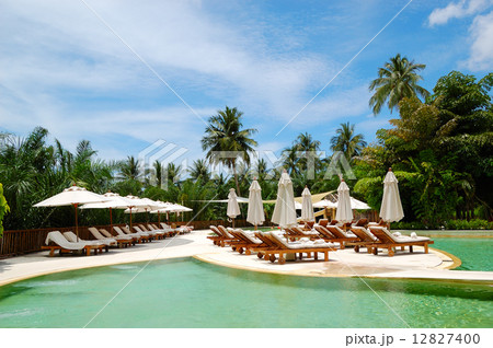 Swimming pool at the luxury hotel, Phuket, Thailand 12827400